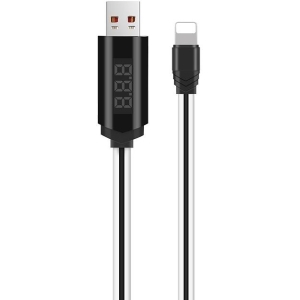 HOCO U29 ΚΑΛΩΔΙΟ ΜΕ ΟΘΟΝΗ LIGHTNING ΦΟΡΤΙΣΗΣ & DATA 1.2m, WHITE
