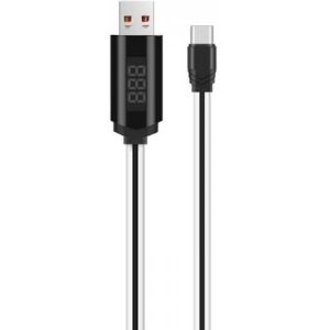 HOCO U29 ΚΑΛΩΔΙΟ ΜΕ ΟΘΟΝΗ TYPE-C ΦΟΡΤΙΣΗΣ & DATA 1.2m, WHITE