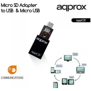 APPROX ΑΝΤΑΠΤΟΡΑΣ MICRO SD to USB & MICRO USB