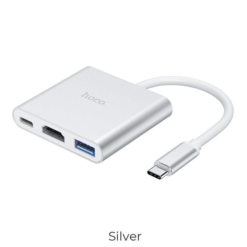 HOCO HB14 TYPE-C HUB EASY USE ΜΕ USB3.0+HDMI+PD