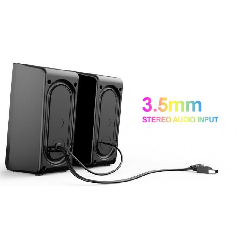 HAVIT SK202 ΗΧΕΙΑ 2.0, USB 2.0, ΜΕ LED, ΜΑΥΡΟ - Image 2
