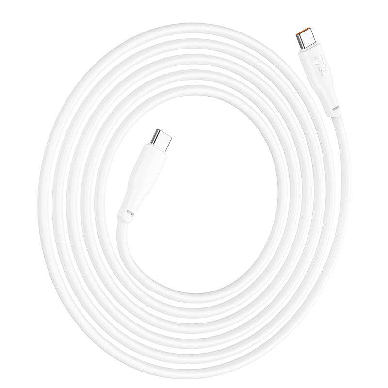 HOCO X93 ΚΑΛΩΔΙΟ ΦΟΡΤΙΣΗΣ ΚΑΙ ΔΕΔΟΜΕΝΩΝ FORCE, TYPE-C ΣΕ TYPE-C, 2m, 60W, ΛΕΥΚΟ - Image 2