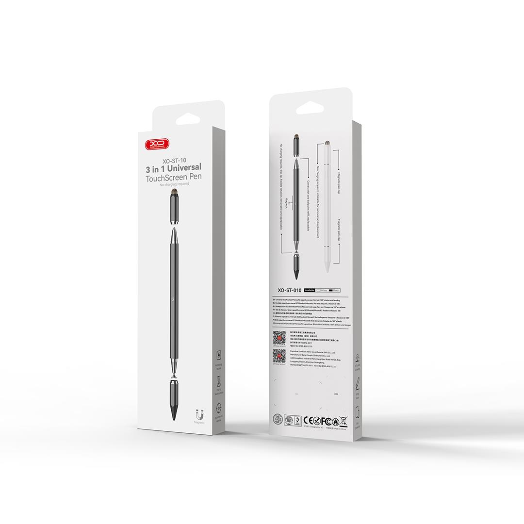 XO ST-10 3 ΣΕ 1 TOUCH ΠΕΝΑΚΙ/ΓΡΑΦΙΔΑ, CAPACITIVE, ΜΑΥΡΟ - Image 3