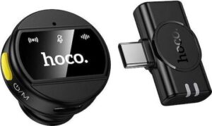 HOCO L21 CHARM, ΑΣΥΡΜΑΤΟ ΜΙΚΡΟΦΩΝΟ, TYPE-C, ΜΑΥΡΟ