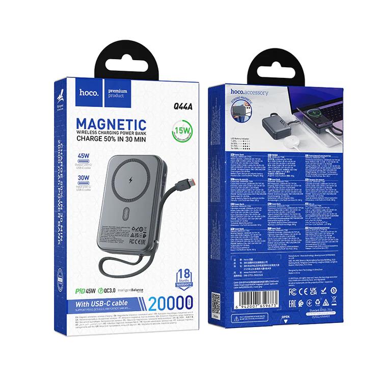 HOCO Q44A ORIGEN, POWERBANK, 20000MAh, ΜΑΓΝΗΤΙΚΟ, - Image 2