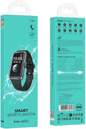 HOCO Y34, SMART WATCH, SPORT, CALL VERSION, ΜΑΥΡΟ - Image 3