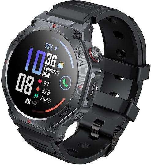 HOC Y37, SMART WATCH, SPORT, AMOLED, GPS, ΜΑΥΡΟ - Image 2