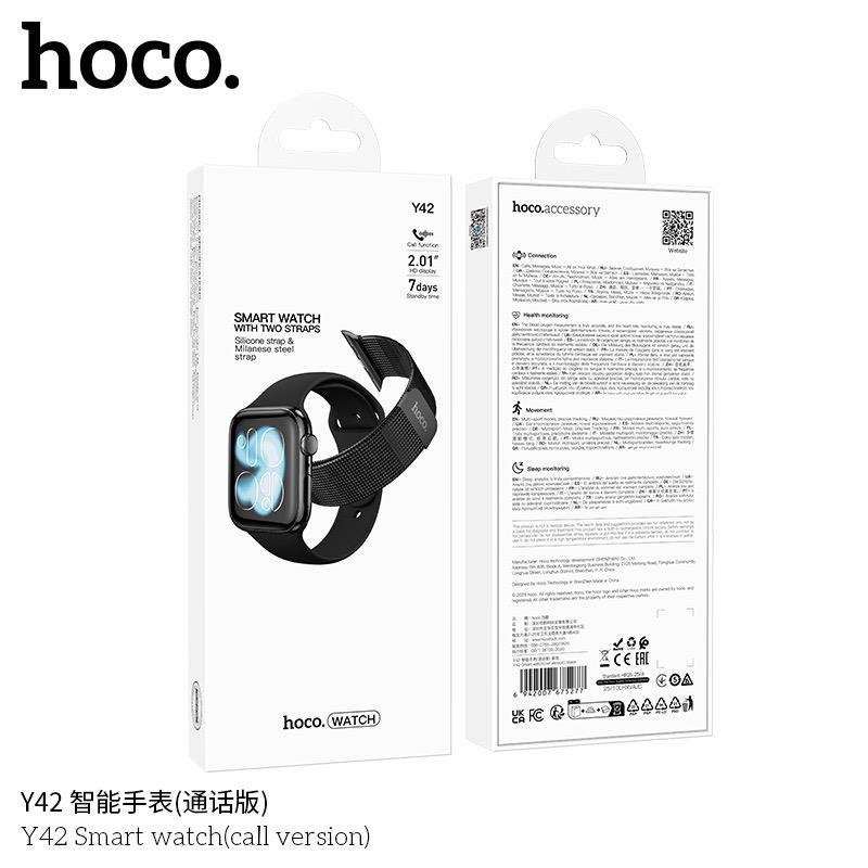 HOCO Y42, SMARTWATCH, CALL VERSION, ΜΑΥΡΟ - Image 2