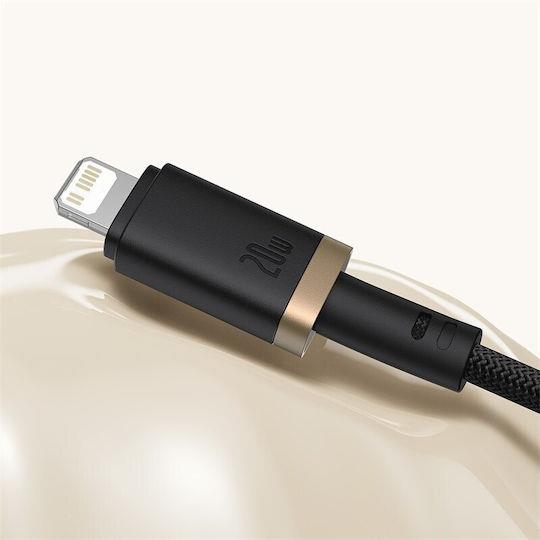 BASEUS DURA SERIES, ΚΑΛΩΔΙΟ ΓΡΗΓΟΡΗΣ ΦΟΡΤΙΣΗΣ, TYPE-C ΣΕ LIGHTNING, 20W, 2m, ΧΡΥΣΟ-ΜΑΥΡΟ - Image 3