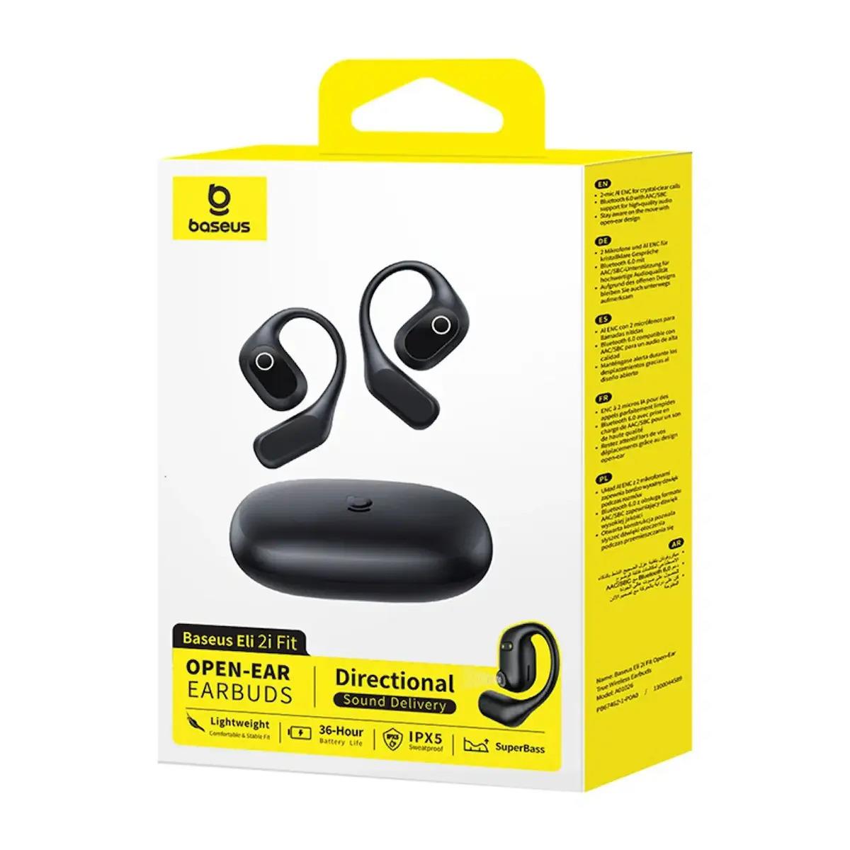 BASEUS 2I FIT, ΑΣΥΡΜΑΤΑ ΑΚΟΥΣΤΙΚΑ, OPEN EAR, TWS, ΜΑΥΡΑ - Image 4