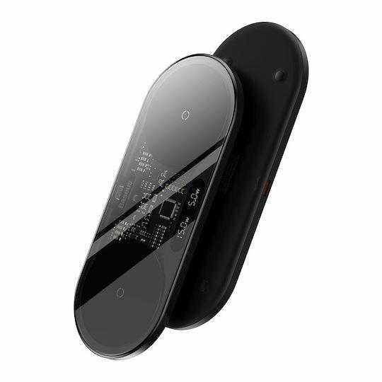 BASEUS DIGITAL LED DISPLAY, ΑΣΥΡΜΑΤΟΣ ΦΟΡΤΙΣΤΗΣ, 2 ΣΕ 1, 20W, ΜΑΥΡΟ - Image 2