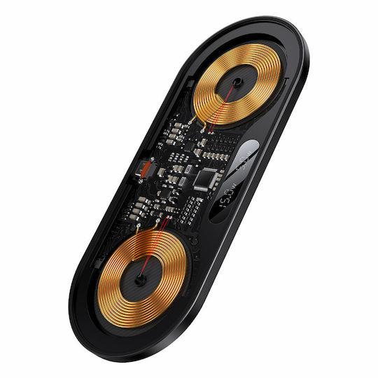 BASEUS DIGITAL LED DISPLAY, ΑΣΥΡΜΑΤΟΣ ΦΟΡΤΙΣΤΗΣ, 2 ΣΕ 1, 20W, ΜΑΥΡΟ - Image 3