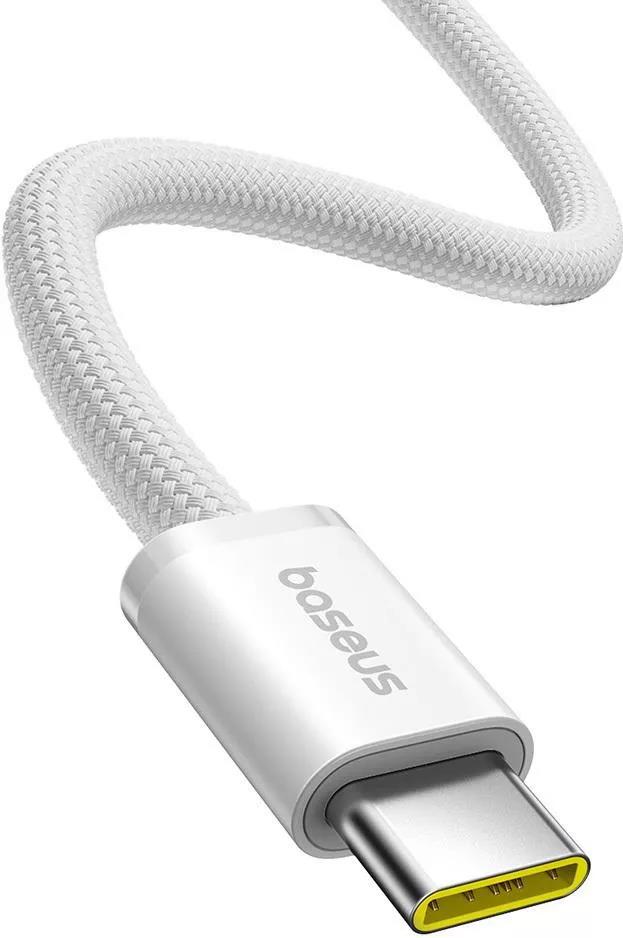 BASEUS CRYSTAL, ΚΑΛΩΔΙΟ ΓΡΗΓΟΡΗΣ ΦΟΡΤΙΣΗΣ TYPE-C ΣΕ TYPE-C, 100W, 2m, ΛΕΥΚΟ - Image 3