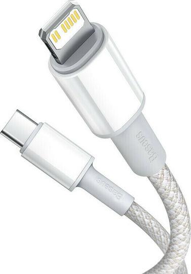BASEUS HIGH DENSITY, ΚΑΛΩΔΙΟ ΓΡΗΓΟΡΗΣ ΦΟΡΤΙΣΗΣ, TYPE-C ΣΕ LIGHTNING, 20W, 1m, ΛΕΥΚΟ - Image 2
