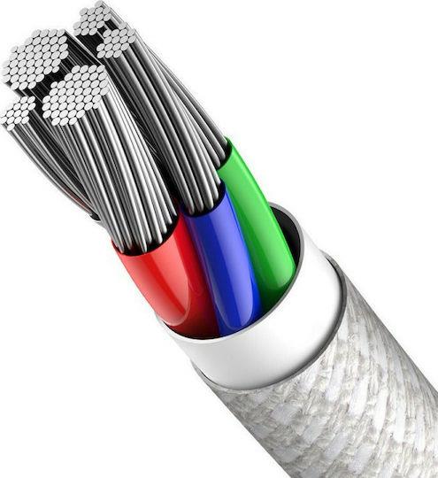 BASEUS HIGH DENSITY, ΚΑΛΩΔΙΟ ΓΡΗΓΟΡΗΣ ΦΟΡΤΙΣΗΣ, TYPE-C ΣΕ LIGHTNING, 20W, 1m, ΛΕΥΚΟ - Image 3