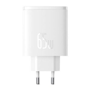 BASEUS CUBE PRO, ΦΟΡΤΙΣΤΗΣ ΓΡΗΓΟΡΗΣ ΦΟΡΤΙΣΗΣ, 3 ΘΥΡΕΣ, 65W, ΛΕΥΚΟ