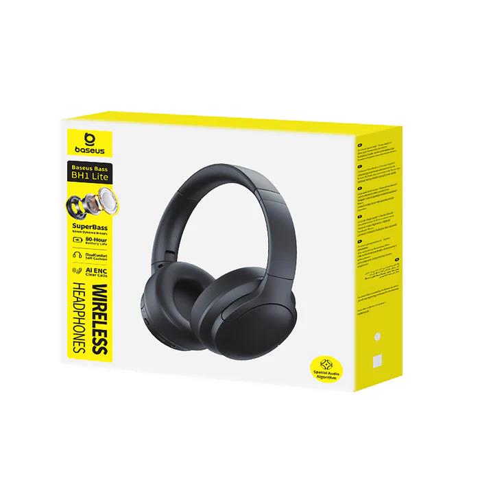 BASEUS BASS BH1 LITE, ΑΣΥΡΜΑΤΑ HEADPHONES, ΜΑΥΡΑ - Image 3