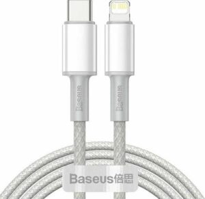 BASEUS HIGH DENSITY, ΚΑΛΩΔΙΟ ΓΡΗΓΟΡΗΣ ΦΟΡΤΙΣΗΣ, TYPE-C ΣΕ LIGHTNING, 20W, 2m, ΛΕΥΚΟ