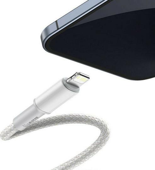 BASEUS HIGH DENSITY, ΚΑΛΩΔΙΟ ΓΡΗΓΟΡΗΣ ΦΟΡΤΙΣΗΣ, TYPE-C ΣΕ LIGHTNING, 20W, 2m, ΛΕΥΚΟ - Image 2