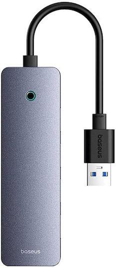 BASEUS ULTRAJOY SERIES, USB HUB, 4 ΘΥΡΕΣ, 1 ΘΥΡΑ TYPE-C, ΓΚΡΙ - Image 2