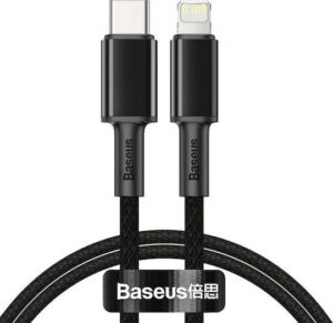 BASEUS HIGH DENSITY, ΚΑΛΩΔΙΟ ΓΡΗΓΟΡΗΣ ΦΟΡΤΙΣΗΣ, TYPE-C ΣΕ LIGHTNING, 20W, 2m, ΜΑΥΡΟ