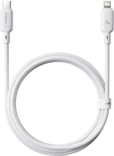 BASEUS SILKY SERIES, ΚΑΛΩΔΙΟ ΓΡΗΓΟΡΗΣ ΦΟΡΤΙΣΗΣ TYPE-C ΣΕ LIGHTNING, 20W, 2m, ΛΕΥΚΟ - Image 2