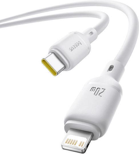 BASEUS SILKY SERIES, ΚΑΛΩΔΙΟ ΓΡΗΓΟΡΗΣ ΦΟΡΤΙΣΗΣ TYPE-C ΣΕ LIGHTNING, 20W, 2m, ΛΕΥΚΟ - Image 3