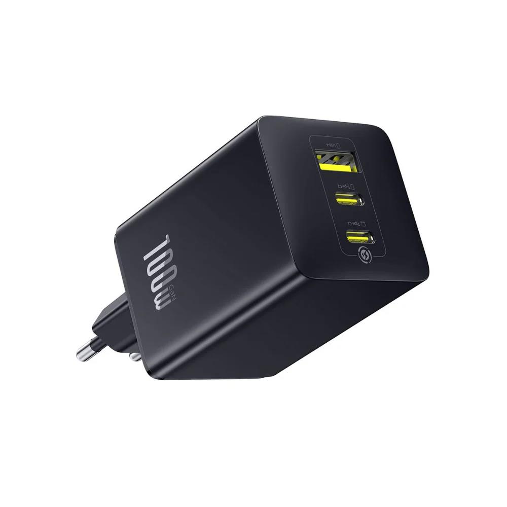 BASEUS ENERFILL FE11, ΦΟΡΤΙΣΤΗΣ ΓΡΗΓΟΡΗΣ ΦΟΡΤΙΣΗΣ, 3 ΘΥΡΕΣ, 100W, ΜΑΥΡΟΣ - Image 2