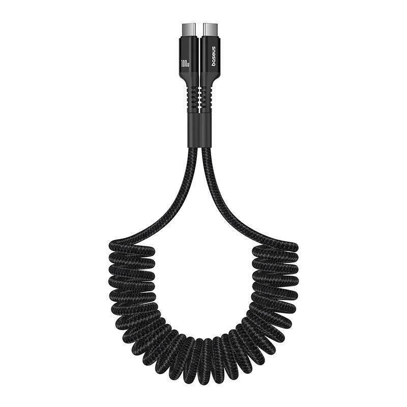 BASEUS FISH-EYE, ΚΑΛΩΔΙΟ ΓΡΗΓΟΡΗΣ ΦΟΡΤΙΣΗΣ, TYPE-C ΣΕ TYPE-C, 100W, 1m, ΜΑΥΡΟ - Image 3