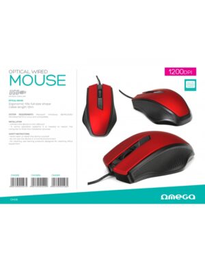 MOUSE OMEGA OM-08 1200DPI BLACK
