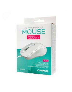 OMEGA MOUSE  3D OFFICE 1200DPI 1,5M USB WHITE