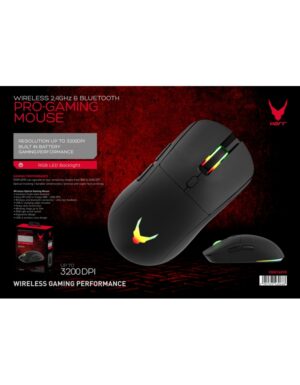VARR MOUSE  GAMING 6D 3200DPI WIRELESS + BLUETOOTH  2.4G BLACK