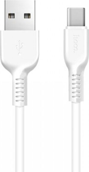 Hoco X20 Flash USB 2.0 Cable USB-C male - USB-A Λευκό 2m HOC-X20c-W2