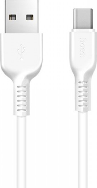 Hoco X20 Flash USB 2.0 Cable USB-C male - USB-A Λευκό 2m HOC-X20c-W2