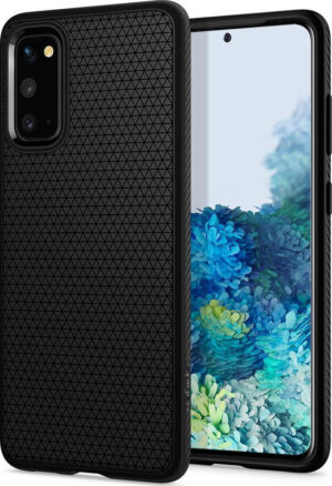 Spigen Liquid Air Back Cover Σιλικόνης Μαύρο (Galaxy S20) ACS00791