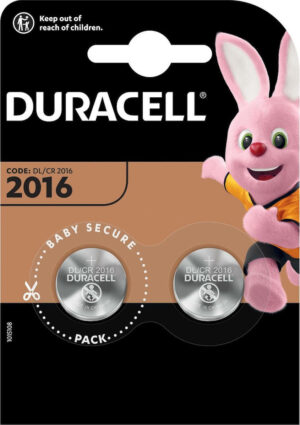 Duracell Μπαταρίες Λιθίου Ρολογιών CR2016 3V 2τμχ
