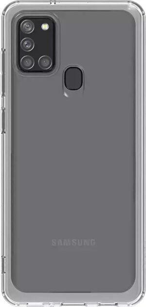 Samsung Back Cover Σιλικόνης Σετ με Τζαμάκι Διάφανο (Galaxy A21s) GP-FPA217KDATW