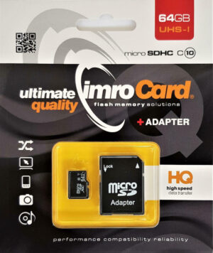 IMRO microSDXC 64GB U3 UHS-I με αντάπτορα