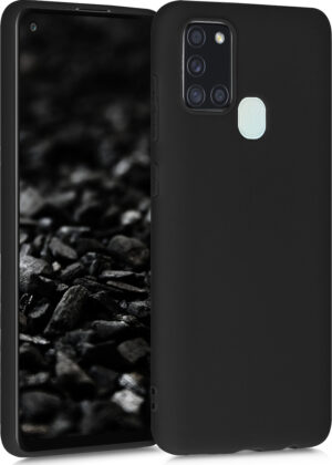 Matt Back Cover Σιλικόνης 1.2mm Μαύρο (Galaxy A21s) CS7026BK