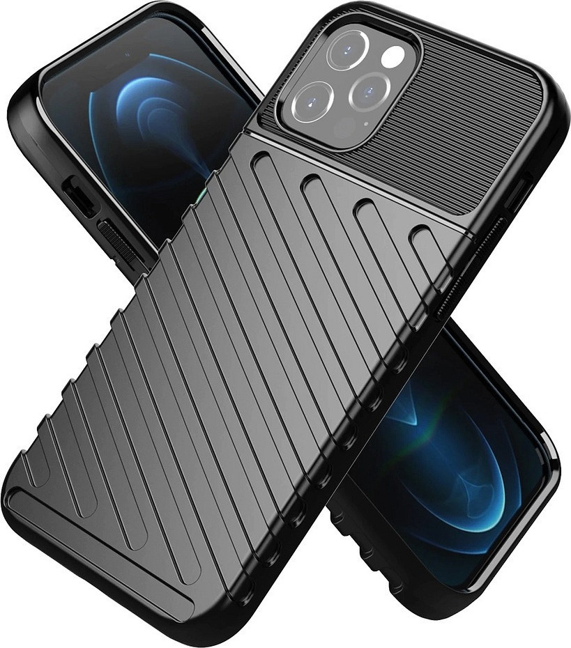 Forcell Thunder Back Cover Σιλικόνης Μαύρο (iPhone 13 Pro Max)