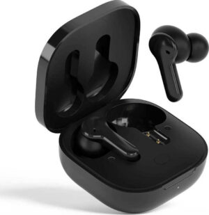QCY T13 In-ear Bluetooth Handsfree Ακουστικά με Αντοχή στον Ιδρώτα και Θήκη Φόρτισης Μαύρα