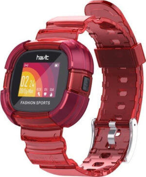 Havit M90 Smartwatch με Παλμογράφο (Κόκκινο)