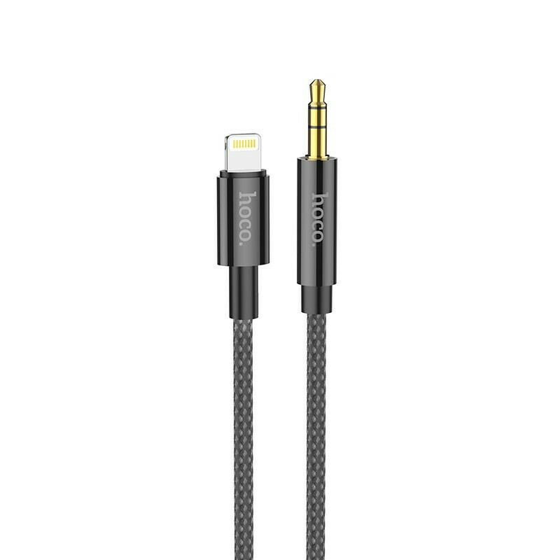 Hoco UPA19 Braided 3.5mm to Lightning Cable Μαύρο 1m