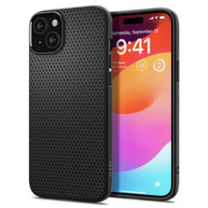 Spigen Liquid Air Back Cover Σιλικόνης 0.3mm Μαύρο (iPhone 15) ACS06790