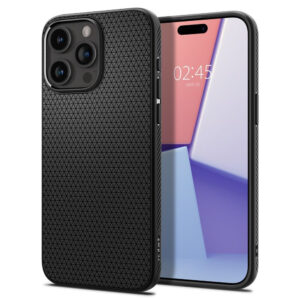 Spigen Liquid Air Back Cover Σιλικόνης Μαύρο (iPhone 15 Pro Max) ACS06562