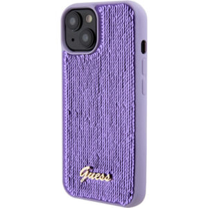 Guess Script Logo Back Cover Μεταλλικό Μωβ (iPhone 15) GUHCP15SPSFDGSU