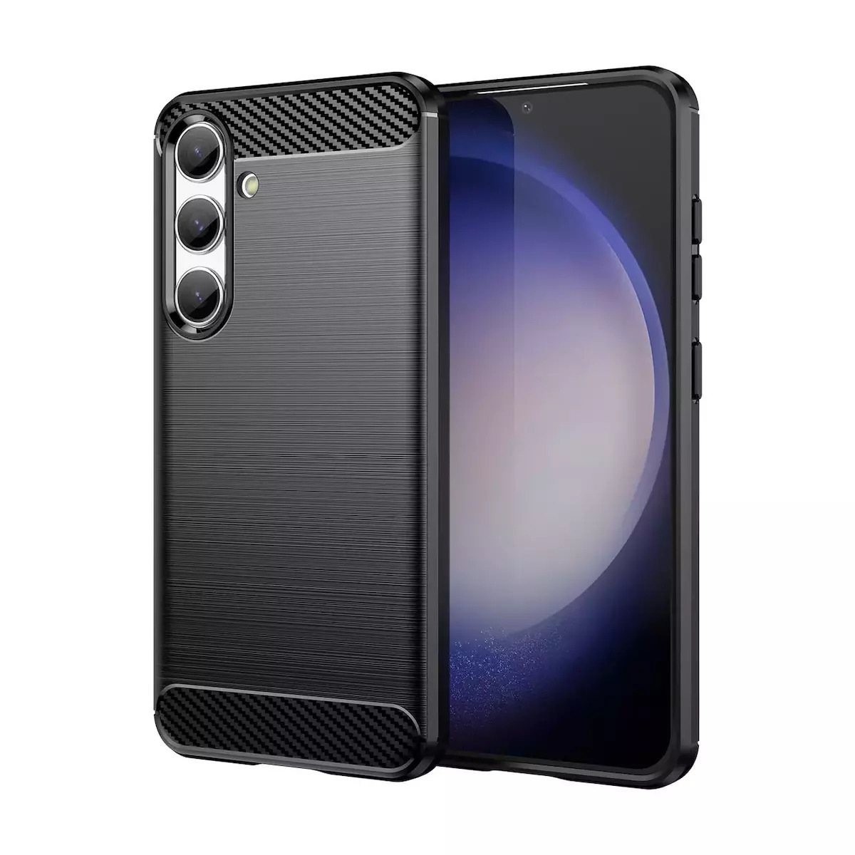 Hurtel Carbon Back Cover Σιλικόνης Μαύρο (Samsung Galaxy S24)