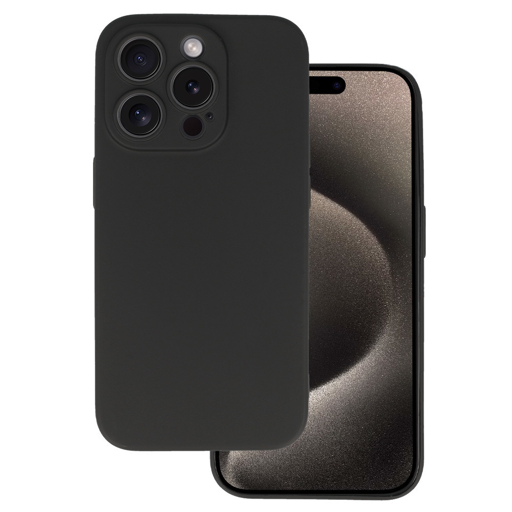 Matt For Back Cover Σιλικόνης Μαύρο (iPhone 15 Pro Max)