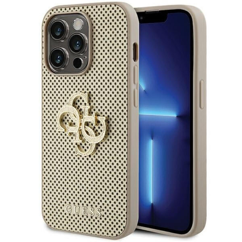 Guess Back Cover Μεταλλικό Χρυσό (iPhone 15 Pro) GUHCP15LPSP4LGD