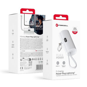 Forcell F-Energy Power Plug F5K3 Lightning 5000mAh 20W Power Delivery Λευκό